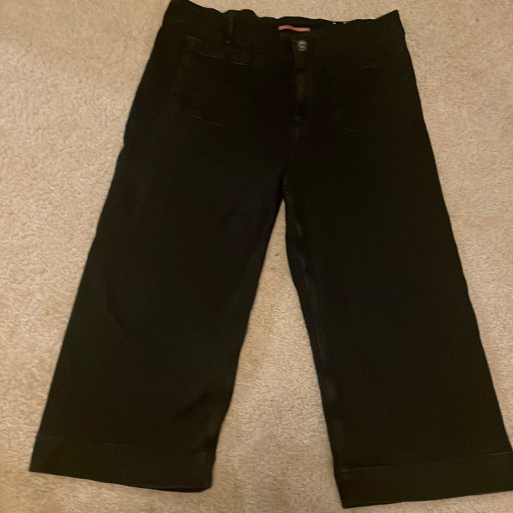 Anthropologie Pilcro Jeans, Soft Black, Stretchy, Wide Leg